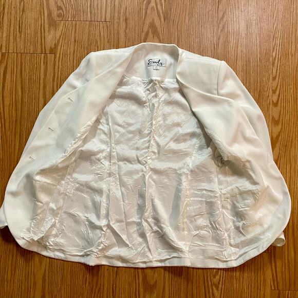 Emily Structured White Work Blazer Jacket Womens 10 - Picture 8 of 13